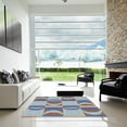 thumbnail image 7 of Ahgly Company Machine Washable Indoor Square Transitional Light Steel Blue Area Rugs, 3' Square, 7 of 7