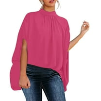 Women'S Clothing, Tops for Women Trendy, Trendy Women's Casual Shirts Loose Fit Round Neck Tops for Stylish Outfits