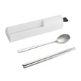 thumbnail image 5 of Ludlz Stainless Steel Cutlery Set with Travel Case Silent Interior Design Have Lunch On-the-Go Meals Supply, 5 of 8