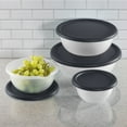 thumbnail image 3 of Mainstays 8 Piece Covered Bowl Set, Four Lidded Sizes, For Prep, Serve & Store, Dark Gray, 2 Count, 3 of 6