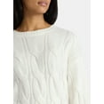 thumbnail image 4 of Madden NYC Women's Cable Knit Sweater, Midweight, Sizes XXS-XXL, 4 of 5