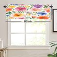 thumbnail image 3 of Remain Unique Polyester Rod Pocket Curtain Valance with Colorful Floral Pattern for Home Bedroom Living Room Kitchen Window Decor 54x18 inch, 3 of 5