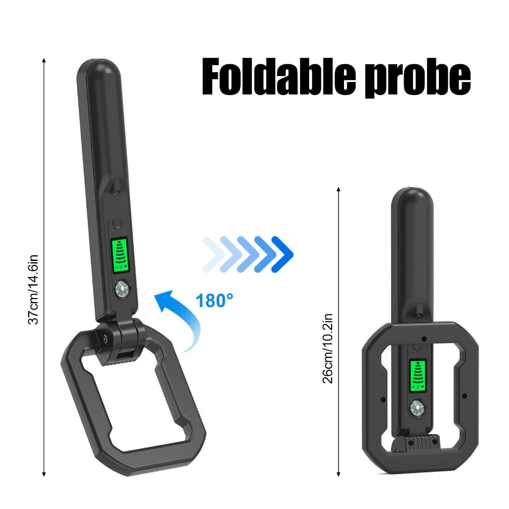CEORPER Foldable Metal Detector Simple Operation LCD Display Distance Indicator Sound Alerts Metal Targets Detection