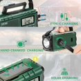 thumbnail image 5 of Emergency Weather Radio,AM/FM/ Hand Crank Solar Powered 10000mAh Phone Charger Radio,LCD Display Alarm Clock, 5 of 5