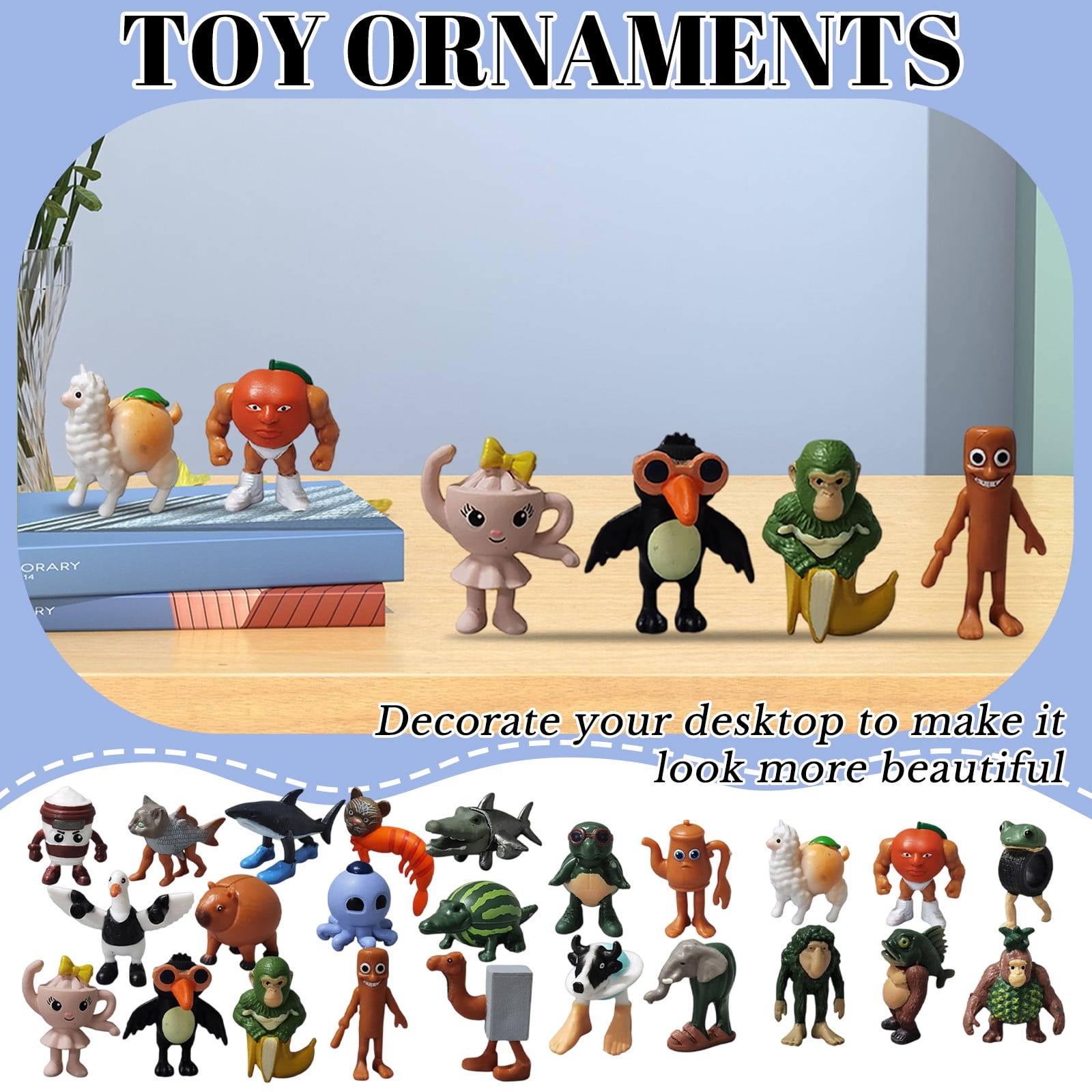 Italian Brainrot Meme Figuren Set - 8er Set Tung Tung Tung Sahur & Tralalero 3D Gedruckt