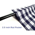 thumbnail image 3 of Aiking 2 Panels of 56" x 16" Picnic Plaid Rod Pocket Window Curtain Valances, Polyester, Navy and White, 3 of 3