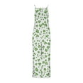 thumbnail image 6 of DUMUIELD Womens Jumpsuit St Patricks Day Clover Print Sleeveless Wide Leg Overalls Summer Baggy Rompers with Pockets, 6 of 6