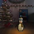 thumbnail image 3 of vidaXL Decorative Christmas Snow Penguin Figure LED Luxury Fabric 23.6", 3 of 9