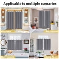 thumbnail image 5 of Grey Pure Color Kitchen Curtains Window Panels, Aesthetics Contemporary Luxury Insulated Window Treatment Curtain, Grommet Curtains for Bedroom/Living Room/Bathroom, 2 Piece 42"Wx54"L, 5 of 8