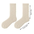 thumbnail image 3 of Compression Socks for Women - Fall Winter Coral Long House Socks, Thick Warm Design Soft Shed-Resistant, Sleep Comfort Socks for Diabetic Care, 3 of 4