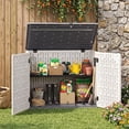 thumbnail image 2 of Gymax Armoire de Rangement Extérieure Grande de 20 Pi3 avec Tablette Ajustable et Portes Verrouillables, 2 of 10