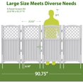 thumbnail image 2 of WLXIANG Outdoor Privacy Fence, 4 Fence Panels Privacy Screen Panels for Outside and Yard, Resin Air Conditioner Lattice Fence for Trash Can (Gray), 2 of 8