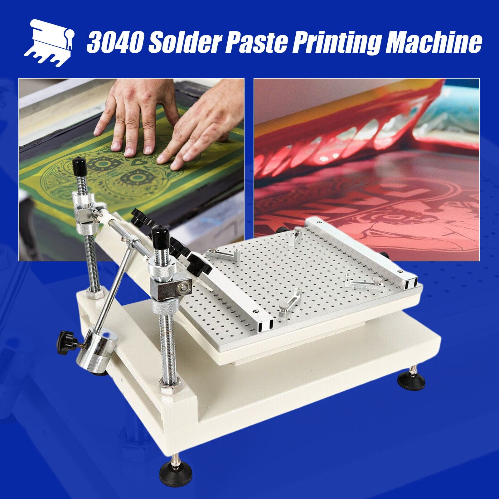 Paste Printer Stencil Printer 300x240mm Chips Silk Screen Printing Machine