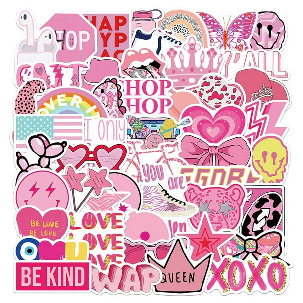 Paquete de pegatinas de vinilo con temática de Be Kind, 50 unidades, impermeables