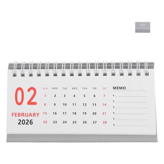 CTIRCHIU 2026 Small Grey Desk Calendar with Stand, Monthly Planner for Home and Office Organization, Efficient Scheduling Tool