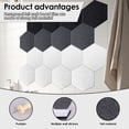 thumbnail image 4 of Threns 16 Pcs Hexagon Felt Bulletin Board with 50 Push Pins Decorative Hexagon Felt Pin Board for Photos Memos Home and Office Decor Drill Free Installation, 4 of 11