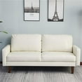 thumbnail image 5 of Hybition Faux Leather Sofa Mid-Century Modern Couch for Living Room/Office-Beige, 5 of 9
