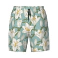 thumbnail image 5 of Rocae Lilies Flowers for Men's Swim Trunks Quick Dry With Two Side Pockets and One Lined Patch PocketSmall, 5 of 9