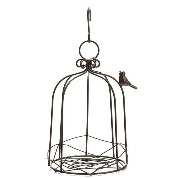 TJ Global Iron Birdcage Hanging Planter, Metal Wire Flower Pot Basket Wrought Iron Plant Stands for Plants, Flowers, Garden, Patio, Balcony Outdoor and Indoor Dcor