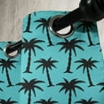 thumbnail image 4 of Ambesonne Palm Tree Grommet Curtain, Silhouettes on Blue, 50" x 54", Turquoise Black, 4 of 6