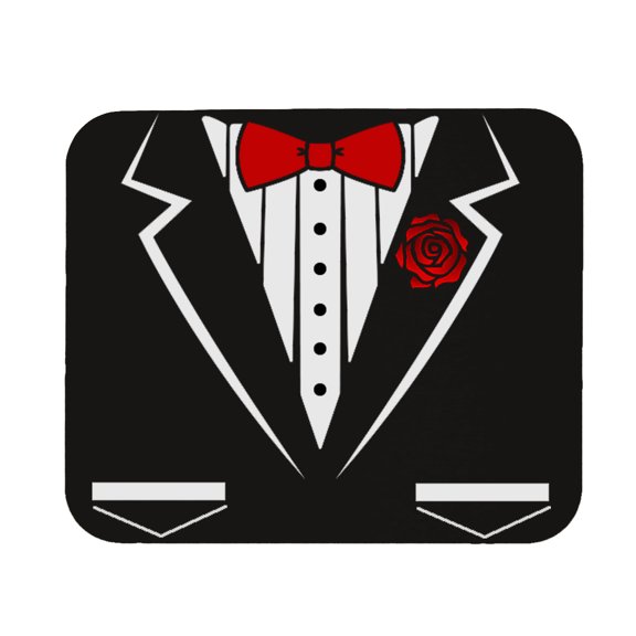 Fancy Tuxedo Mouse Pad (Black)