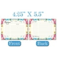 thumbnail image 3 of Floral Recipe Cards, Flower Recipe Cards, Floral Index Cards, Blank Back Recipe Notecards, 3 of 7