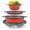 Red, variant on Set of 3 Sizes Collapsible Colanders with Self-draining Base for Edge of Sink - Plastic Food Strainer (White)
