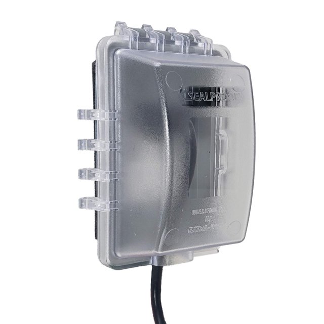 Sealproof 1-Gang Weatherproof In Use Outlet Cover Horizontal/Vertical Outdoor Plug and Receptacle Protector, Lockable Bubble Cover, UL Extra Duty Compliant, 18 Configurations