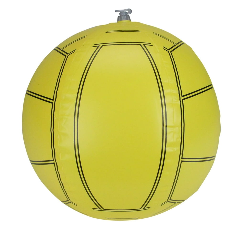 Pool Central 16" Inflatable Volleyball Designed Beach Ball Swimming Pool Toy Yellow/Black