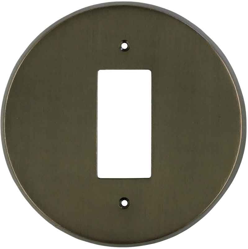 Round Oil Rubbed Bronze GFCI Rocker Switch Plate Covers