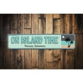 thumbnail image 1 of On Island Time Novelty Sign, Metal Wall Decor - 4x18 inches, 1 of 4