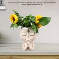 thumbnail image 3 of Human Plant Pot, Face Planter Pot Drainage Hole Design Home Decoration Wide Application Unique Appearance  for Flower, 3 of 8