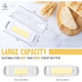 thumbnail image 2 of JUNZHIDAO Kitchen Butter Dish with Lid and Knife - Transparent Butter Keeper Clear, 2 of 7