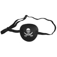 thumbnail image 4 of Máscara negra de un solo ojo, venda de calavera pirata, 4 of 5