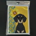 thumbnail image 3 of Summer Sunflowers Black and Cream Dachshund Greeting Cards and Envelopes Pack of 8 7 in x 5 in, 3 of 3