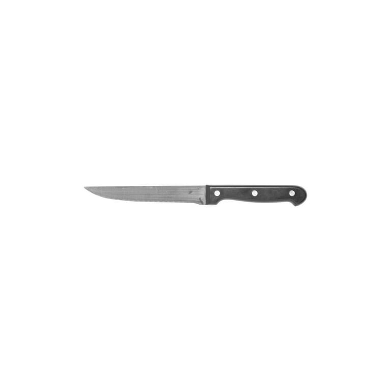 Shopmania 102 Kitchen Knife Set with Wooden Block and Scissors (5 pcs,  Black)