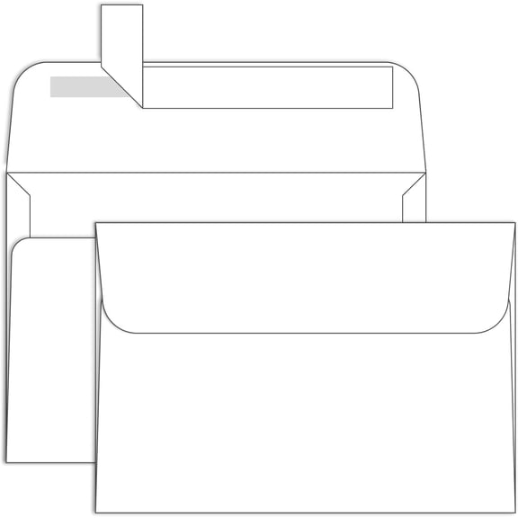 A7 Printable White 5x7 Envelopes 250 Pack - Bulk A7 5.25 x 7.25 Inches Self-Seal Envelopes for 5x7 Cards Christmas Cards Wedding Invitations, Photos, Graduation, Baby Shower