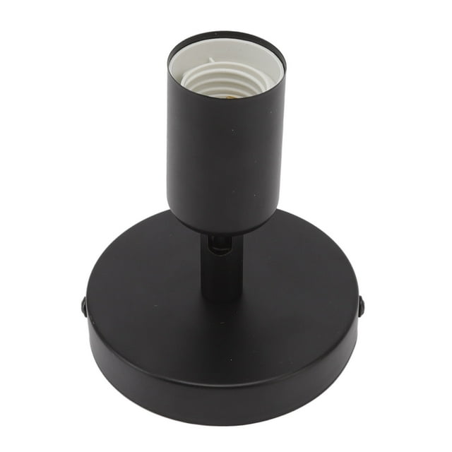 Sostenedor de la Lámpara de Pared E27, Superficie de Barniz para Hornear Ajustable, Base de Bulbo E26/E27, Material de Hierro y Abs, Ideal para Dormitorio, Sala de Estar,