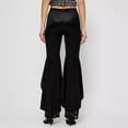 thumbnail image 4 of Pantalones casuales para mujer con diseño acampanado y corte de encaje: ropa cómoda para el día a día, material de encaje, todas las tallas., 4 of 7