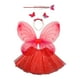 thumbnail image 1 of Disfraz de hada para niñas, disfraz de ala de mariposa, disfraz de falda tutú para niños, 4 piezas/juego, disfraz de mariposa para regalo de fiesta de Rojo Salvador disfraz de hada, 1 of 10