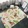 thumbnail image 3 of Monkeys in the Jungle Shaggy Area Rug, Rugs for Living Room Bedroom Non Slip Door Mat Indoor Carpet Machine Washable Nursery Home Decor Floor Mats for Entryway 60x39in-#, 3 of 5