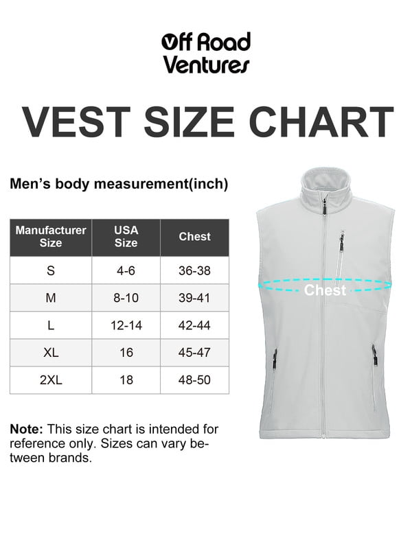 Off Road Ventures Mens Golf Vest Lightweight Waterproof Sleeveless Softshell Running Vest for Outerwear Fishing