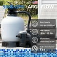 thumbnail image 5 of FOTING 2025 Upgraded Sand Filter Pump for Above Ground Pool with Timer, 18in, 1 HP, Max 5000GPH for Pools Up to 20000GAL, 6-Way Valve, Enhanced Circulation for Crystal-Clear Pool, 5 of 7