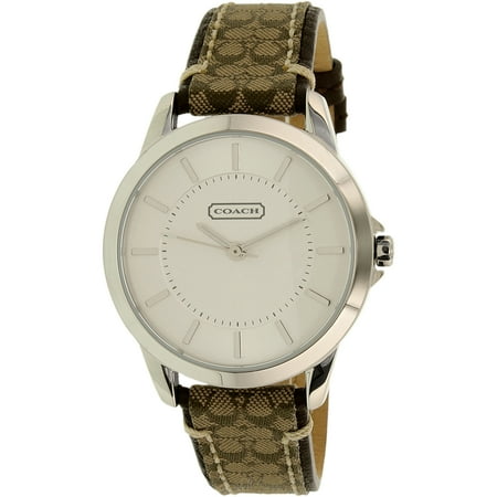 Coach Women's 14501525 Silver Leather Quartz Fashion Watch