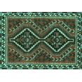 thumbnail image 1 of Ahgly Company Machine Washable Indoor Rectangle Persian Turquoise Blue Traditional Area Rugs, 6' x 9', 1 of 4