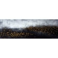 thumbnail image 3 of Atelier B Art Studio 18x9 Black Modern Framed Museum Art Print Titled - TWO SHADES OF GRAY WITH GOLD DOTS, 3 of 5