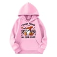 thumbnail image 4 of Big Boys Hoodie for Kids Sweatshirt Pullover Casual Loose Cute Print Long Sleeve Hoodie Casual Basic Pullover ,Size 11-12T , Pink, 4 of 4