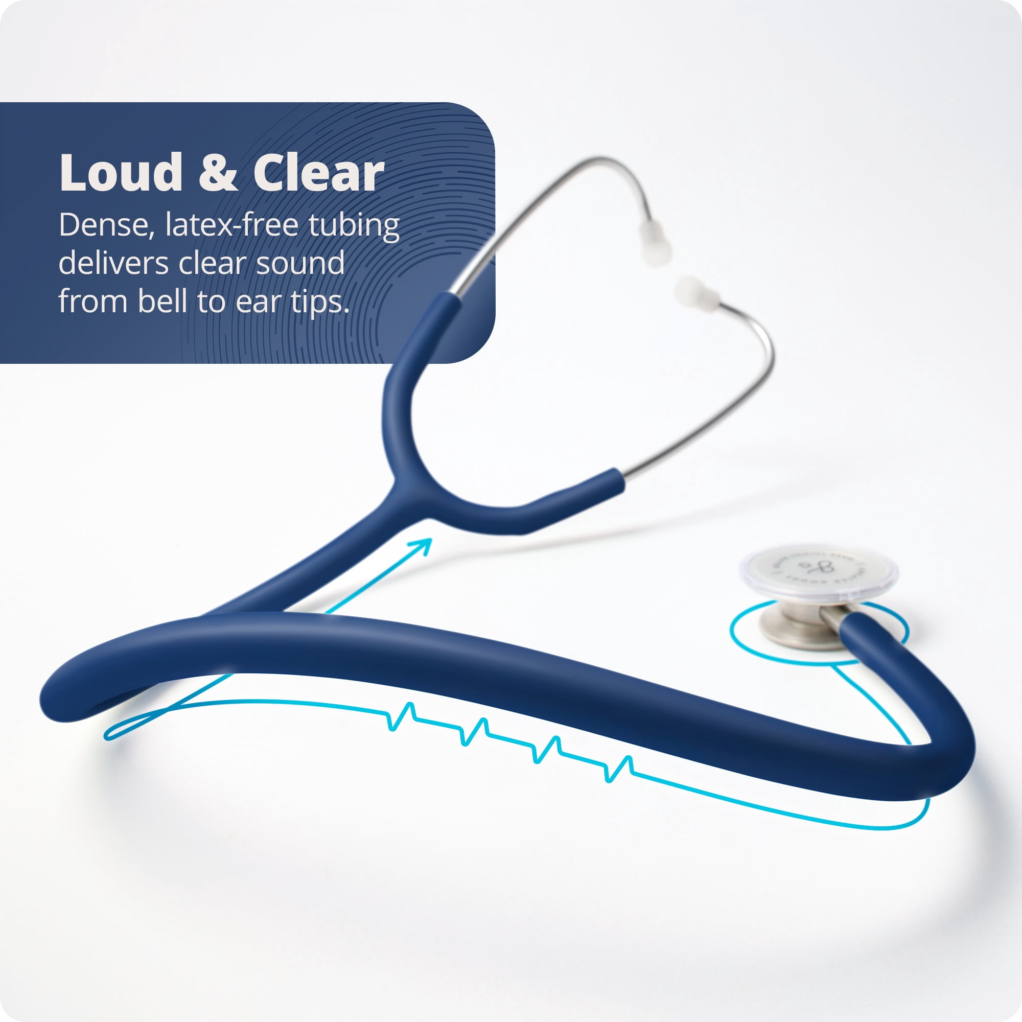 Greater Goods Dual-Head Stethoscope, Clear Doctors, Nurses, Students, First Aid Kit (Blue)