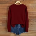 thumbnail image 2 of hxobax Womens Fall Sweatshirt Classic Basic Solid Sweatshirts Long Sleeve Crewneck Pullover Tops, 2 of 7