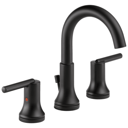 Delta Trinsic Two Handle Widespread Bathroom Faucet in Matte Black 3559-BLMPU-DST